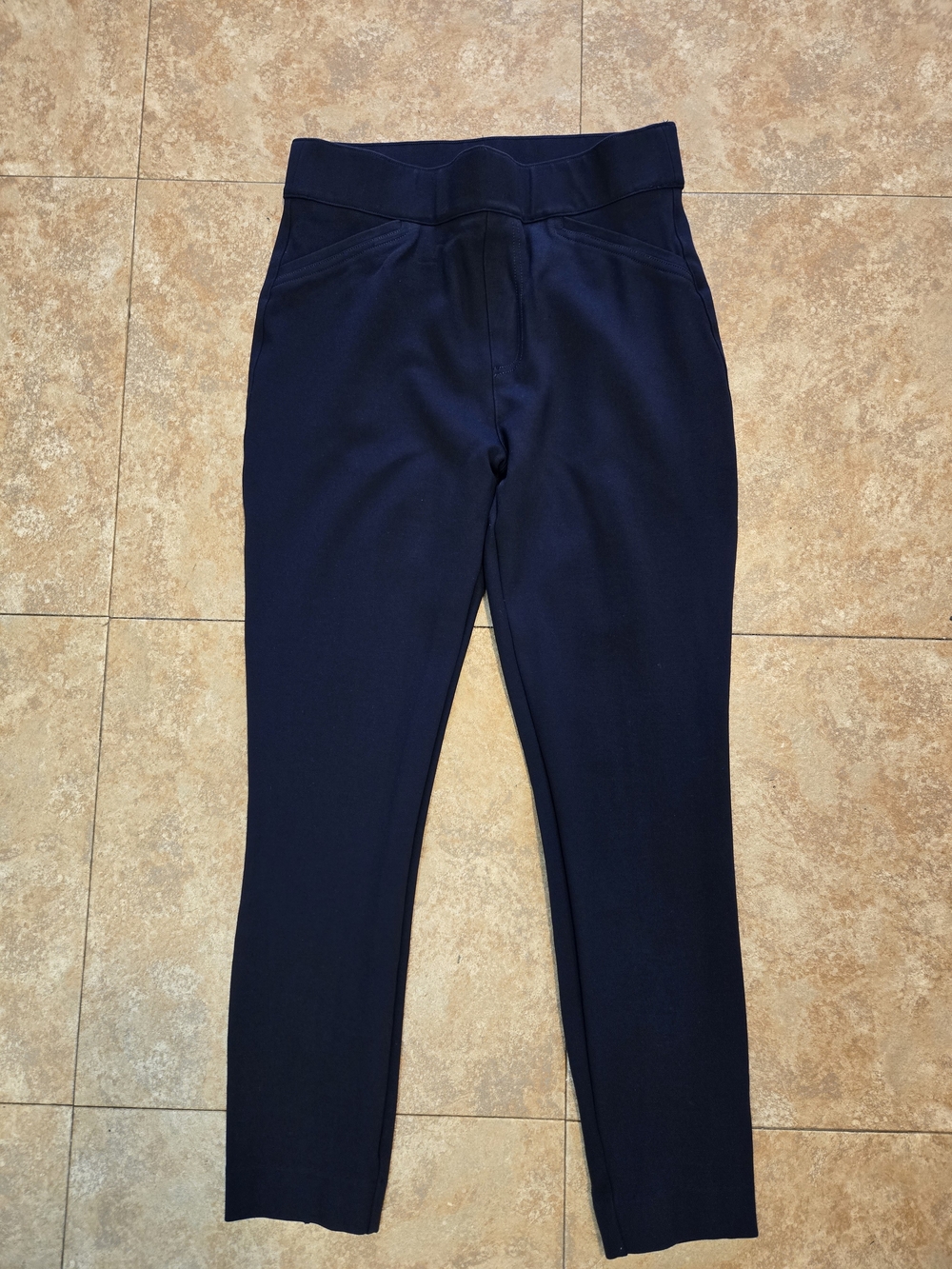 SPANX Dark Navy High-Waist Ponte Ankle Pants